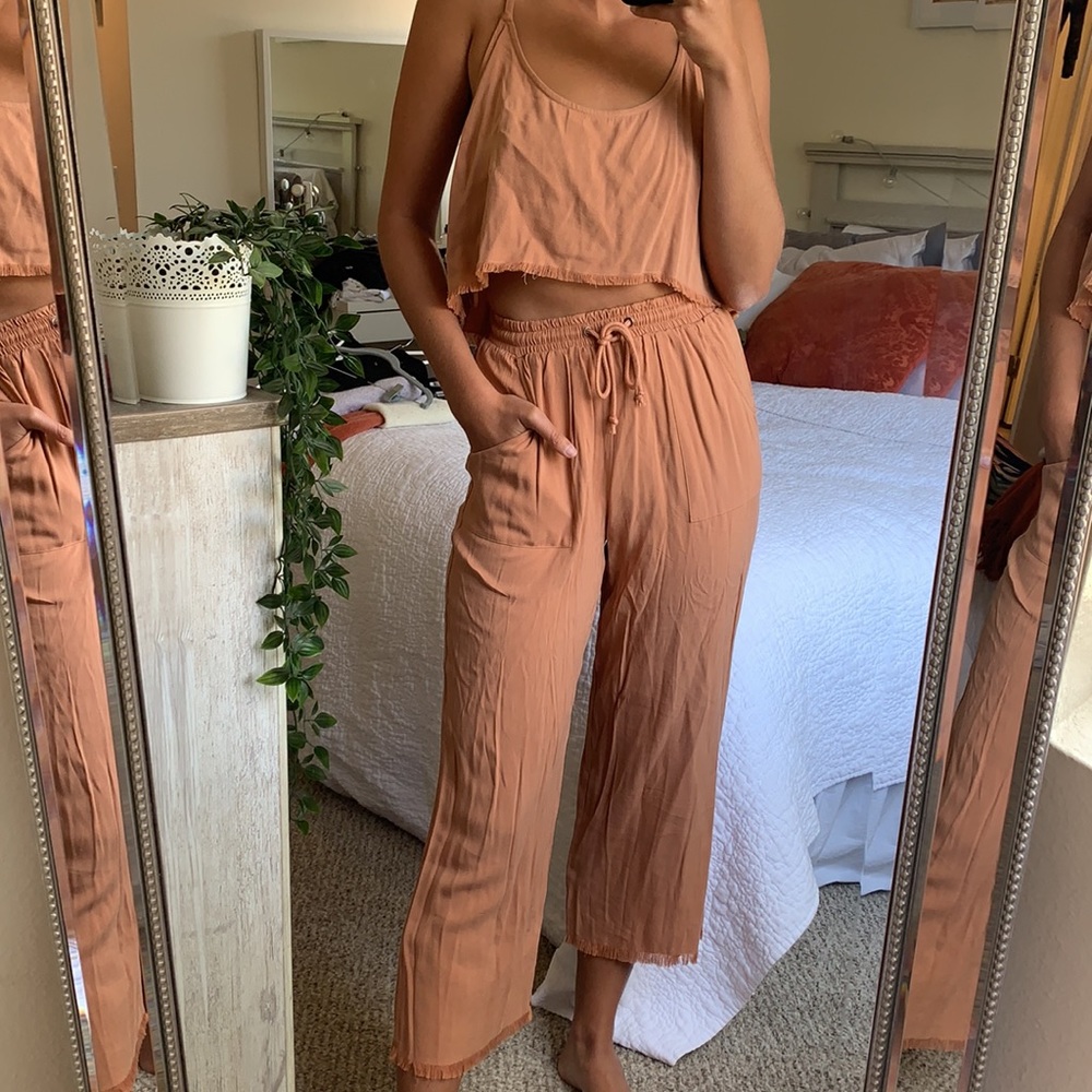 Honey Punch Pant & Shirt Set Pinkish Color